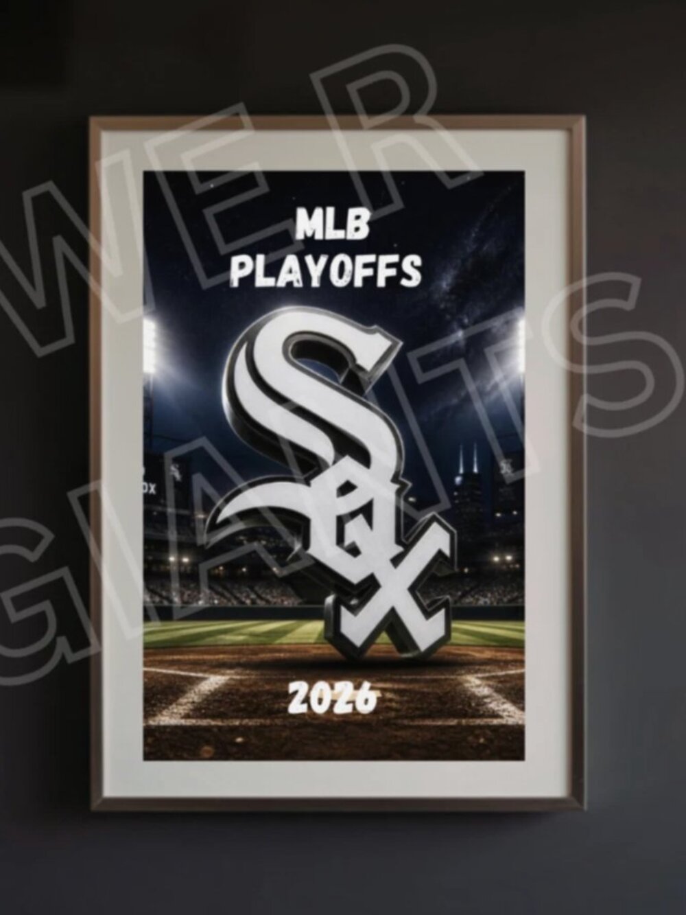 MLB PLAYOFFS ART- White Sox Baseball 11x17 Art Poster